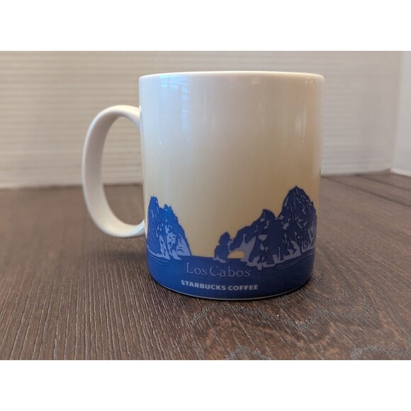 Starbucks Los Cabos Mexico Coffee Tea Mug Cup 2016 Blue Cream 16 oz Marlin - Picture 2 of 7